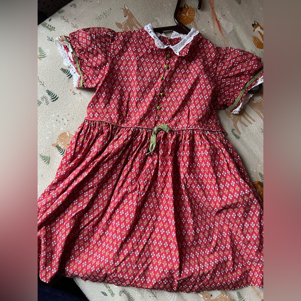 Vintage red kids dress